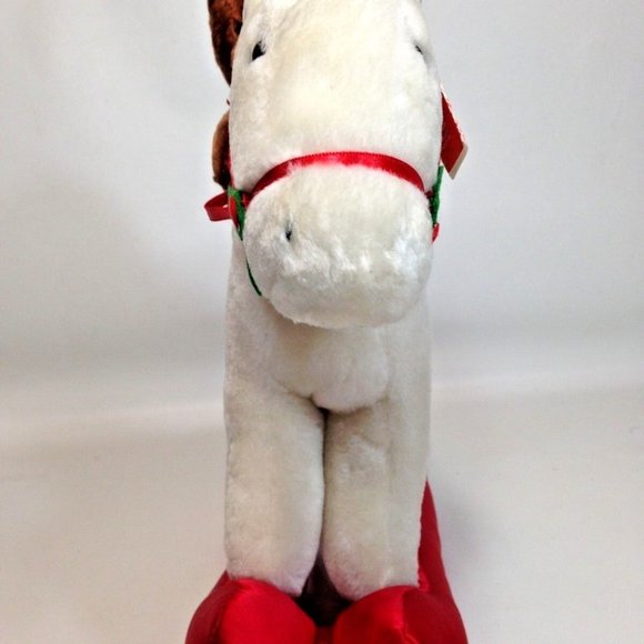 Dakin Christmas Rockers Rocking Horse and Teddy Bear Stuffed Animals 12" -1984 - Picture 7 of 12